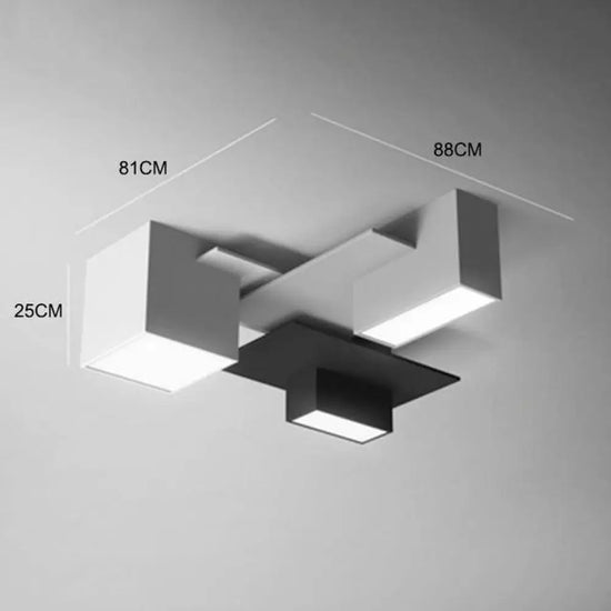 Plafonnier Led Géométrique Moderne Bicolore B Luminaire Chambre