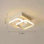 Plafonnier Led Moderne Croisé Doha Blanc / Chaude Luminaire Chambre