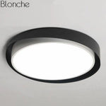 Plafonnier Led Rond Art Design Noir Et Blanc / 40Cm Froide Luminaire Chambre