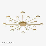 Plafonnier Led Soleil Multironds 16 / Doré Froide Luminaire Chambre