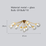Plafonnier Led Verre Globes Modernes 10 Globes / Froide Luminaire Chambre