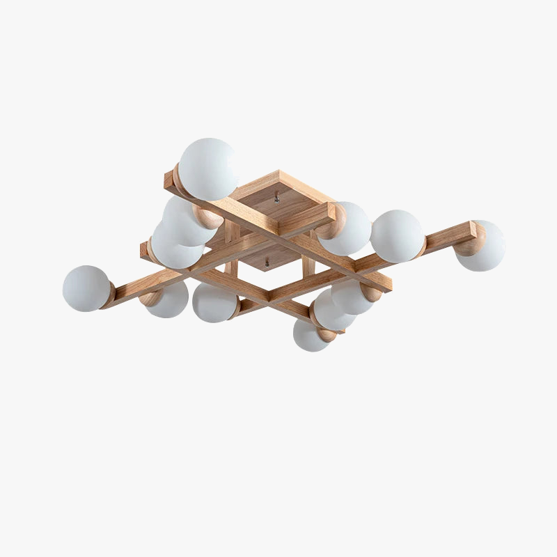 Elegante eigentijdse houten lampen