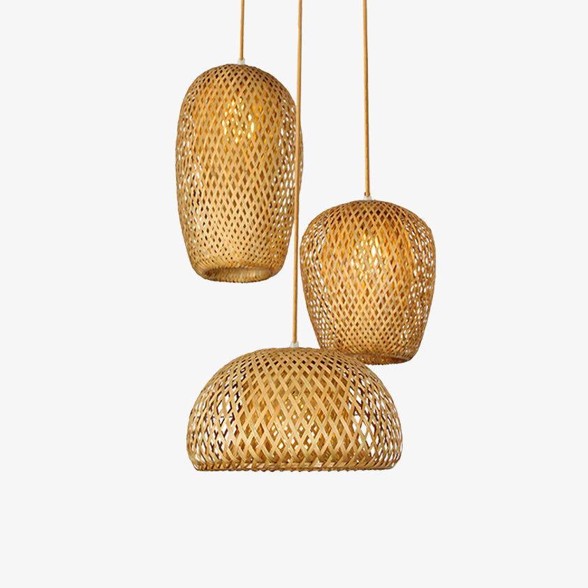 LED Rotan Hanglamp met Verschillende Ronde Vormen Bamboo