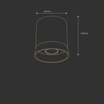 Projecteur Led Cylindrique Métal Nickel Luminaire Chambre