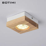 Spot Led Bois Carré Botimi Luminaire Cuivre
