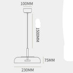 Suspension Arrondie Verre Fumé Led Luminaire Chambre