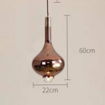 Suspension Design Verre Ou Chrome Rose Gold Luminaire Chambre