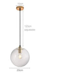Suspension Dixie Avec Boule En Verre A - 20Cm / Chaude Luminaire Doré