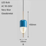 Suspension Goutte Bleue En Verre Moderne B / Bleu Marine Fédération De Russie Luminaire Chambre