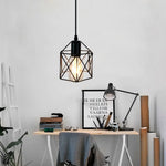 Suspension Hexagonale Métal Industriel Luminaire Chambre