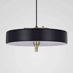 Suspension Led Abat-Jour Métal Juna Noir / Froide Luminaire Doré