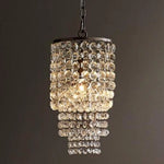 Suspension Led Cristal Doré Ou Argenté Luminaire Chambre