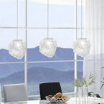 Suspension Led Design Pierre Cristalline Luminaire Cuivre