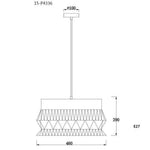 Suspension Led Disque Bois Métal Luminaire Chambre