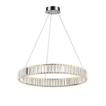 Suspension Led Dorée Cercle Verre Luxury Luminaire Chambre