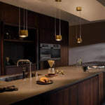 Suspension Led Métallique Dorée Loft Luminaire Chambre
