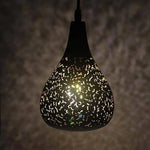 Suspension Led Noire Etching Luminaire Chambre