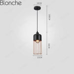 Suspension Led Rétro Cage Métal America Noir / A Luminaire Chambre