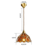 Suspension Led Rétro En Verre Doré Luminaire