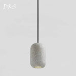 Suspension Led Style Pierre Loft Gris Clair Luminaire Chambre