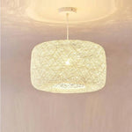 Suspension Led Tissu Couleur Country Beige Luminaire Chambre