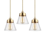Suspension Led Verre Et Doré Light Loft Luminaire Doré