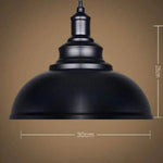 Suspension Métal Loft Rustique Noir / 30X25Cm Luminaire Chambre