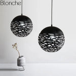 Suspension Moderne Boule Trouée (Multicolore) Luminaire Chambre