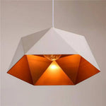 Suspension Polygonale Diamant Blanc Luminaire Chambre