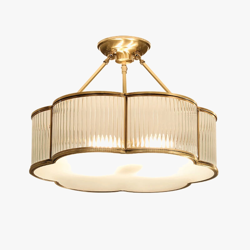 koperen glazen E27 led plafondkroonluchter voor woonkamer, gang, slaapkamer