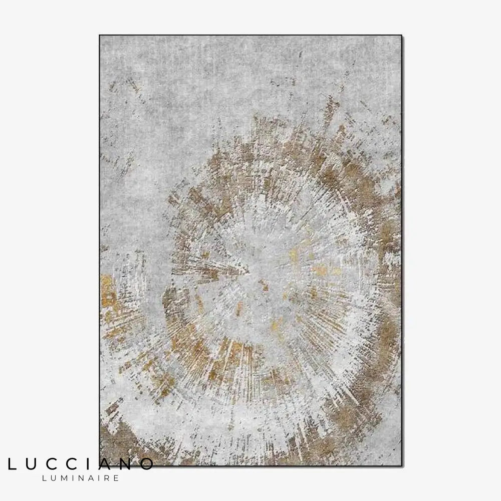 Tapis Vintage Tornade Dorée Grise B / 100 X 150Cm Luminaire Doré