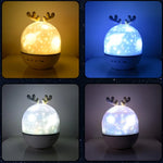 Veilleuse musicale pour enfant cerf projecteur et bluetooth