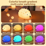 Veilleuse Petit Hérisson Rechargeable En Silicone Souple Pour Bébé