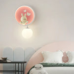 Voici La Transformation Du Titre: Applique Murale Romantique Douceur Animale Lumineuse Chambre