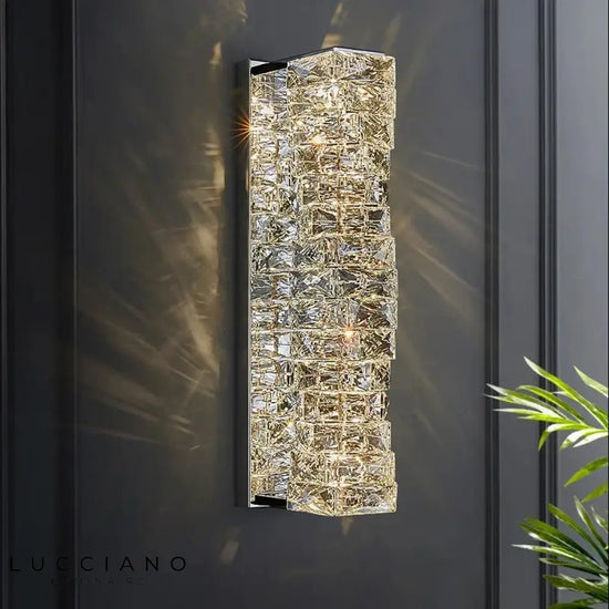 Voici Le Titre Transformé: Applique Murale En Cristal Carrée Élégance Contemporaine Minimaliste