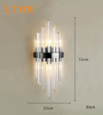 Voici Le Titre Transformé: Applique Murale En Cristal Élégante Design Contemporain Type E Noir /