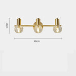 Voici Le Titre Transformé: Applique Murale Led Cristalline Élégante Dorée 3 Lampes / Chaude Chambre
