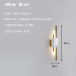 Voici Le Titre Transformé: Applique Murale Led Design Minimal Élégant Blanc Court / Chaud Chambre