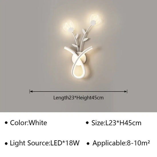 Voici Le Titre Transformé: Applique Murale Led Design Minimaliste Chic Blanc A / Chaud (Sans Rc)