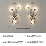 Voici Le Titre Transformé: Applique Murale Led Design Minimaliste Chic F Noir / Blanc Naturel