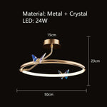 Voici Le Titre Transformé: Applique Murale Led Papillon Élégant Design Moderne B-50Cm / 3