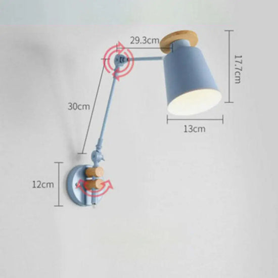 Voici Le Titre Transformé: Applique Murale Moderne Design Industriel Élégant E - Bleu Chambre
