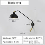 Voici Le Titre Transformé: Applique Murale Nordique Design Métal Vintage Short Noir / Chine Chambre