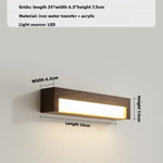 Voici Le Titre Transformé: Applique Murale Rétro Design Lumineux Élégant Couleur Noyer - 35 Cm