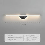 Voici Ma Proposition: Applique Murale Led Moderne Bois Élégant B-Noir-100Cm / Blanc Froid Chambre