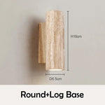 Wabi Sabi – Applique Led Marbre Jaune Base De Rondins En X / 65X65X160Mm Blanc Chaud | E27 Ou
