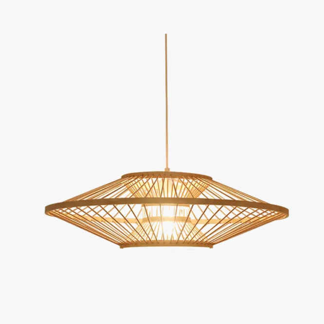 Heldere hanglamp van bamboe ZK50